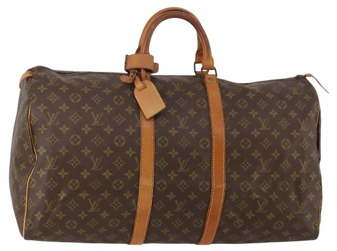 Louis Vuitton Keepall Monogram Canvas 55 Castaño