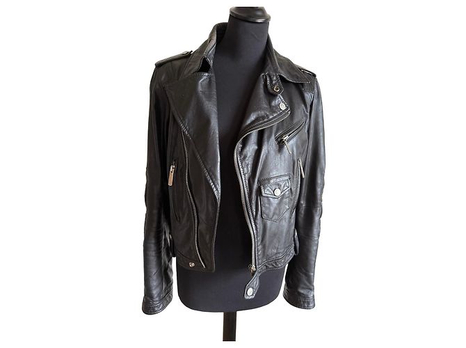 Dsquared2 leather jacket Black