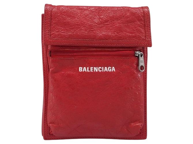 Balenciaga Explorer Leather Rosso