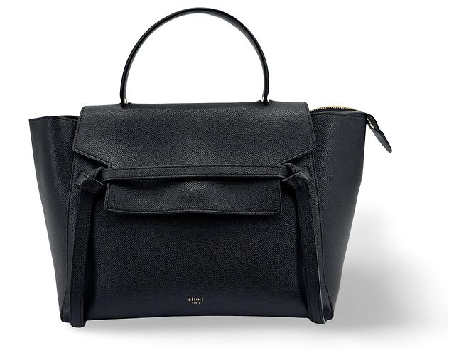 Céline Cintura Celine Mini in pelle di vitello Nero