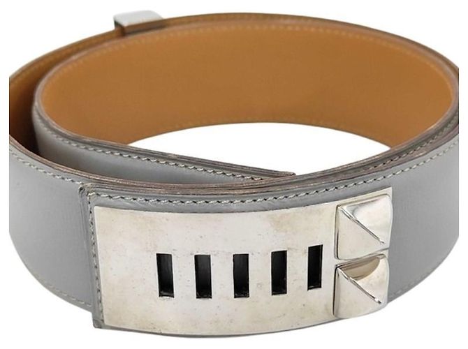 Hermès Cinturón de cuero para mujer HERMES - Collier de Chien Azul