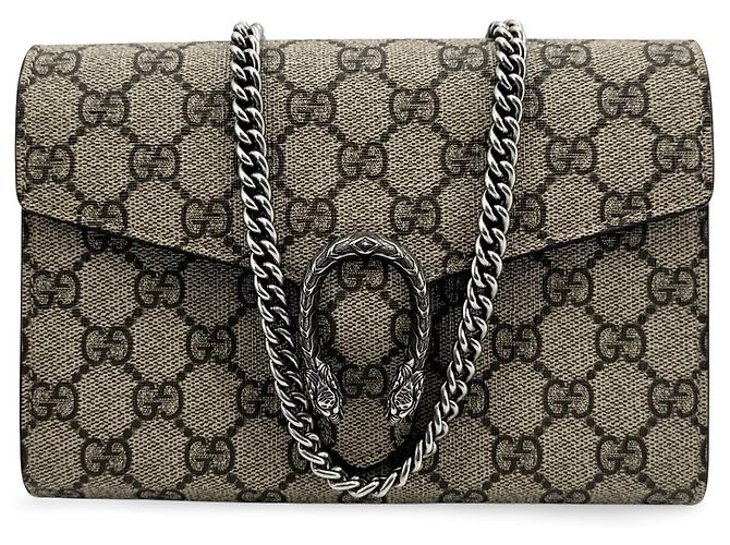 Gucci Dionysus Chain GG Coated Canvas Small Marrone