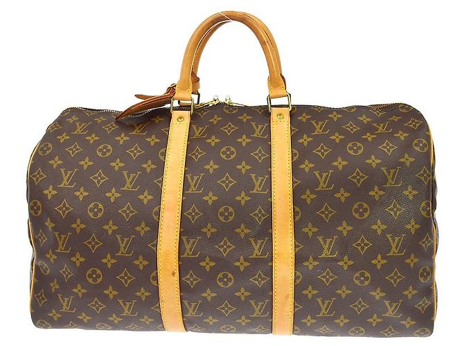 Louis Vuitton Keepall Monogram Canvas 50 Castaño