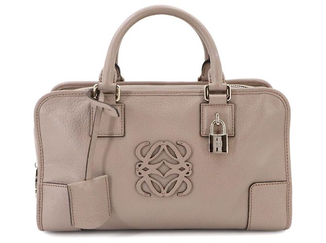 Sac à main Loewe Amazona 28 Beige Gris