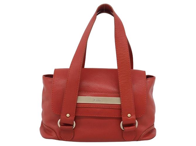 Chloé Bolsa Chloe em couro Vermelho