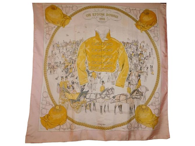 Hermès "On Epsom Downs 1836" silk square