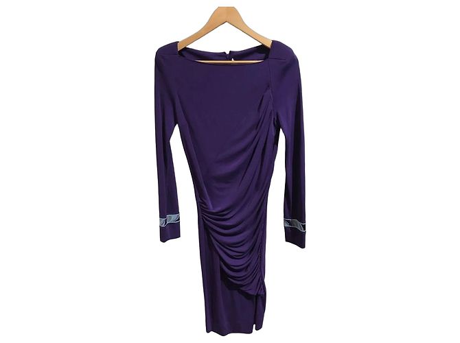 Leonard Kleid Lila Viscose Größe L