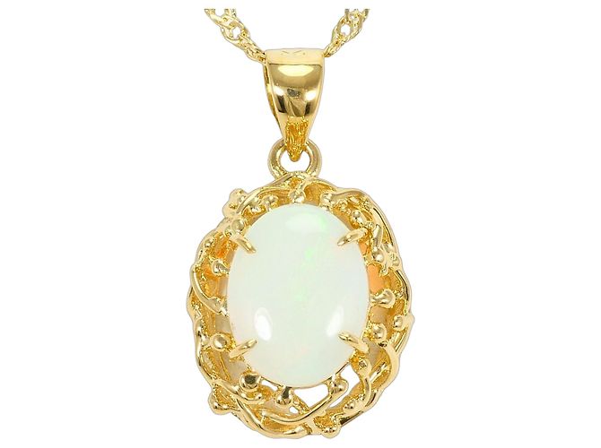 Autre Marque Colar em ouro amarelo 18K com opala