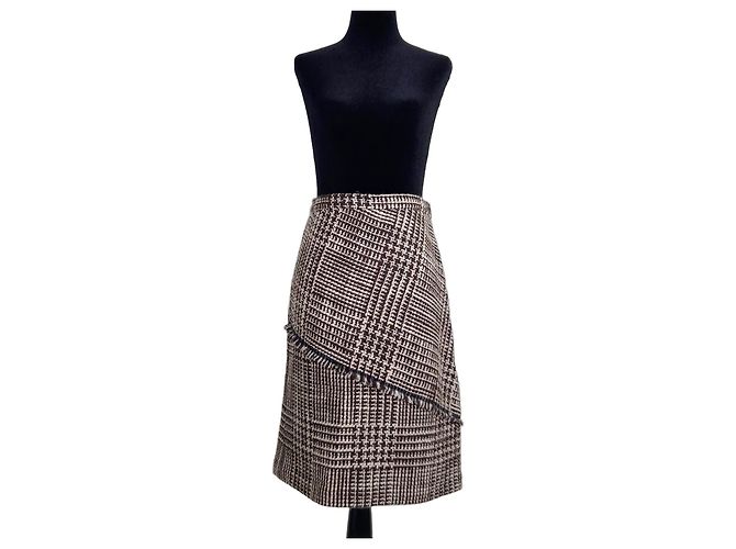 Missoni Brauner Wollrock mit Glen-Check