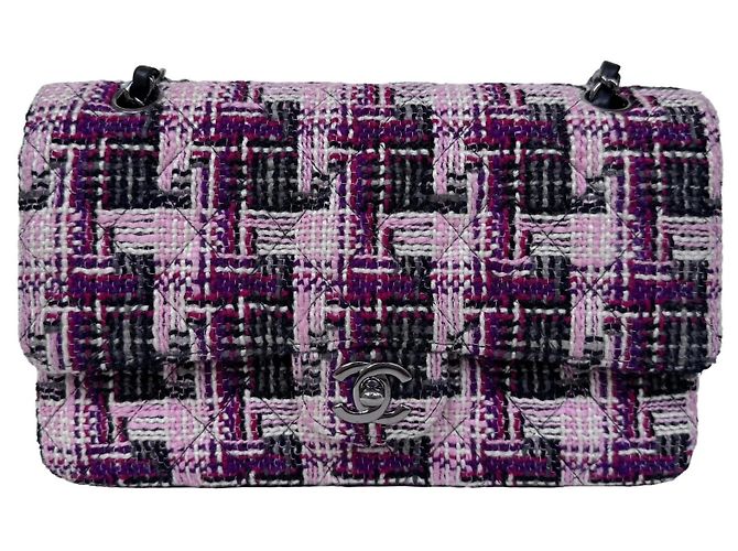 Timeless Chanel Classic Double Flap Medium Tweed Tasche