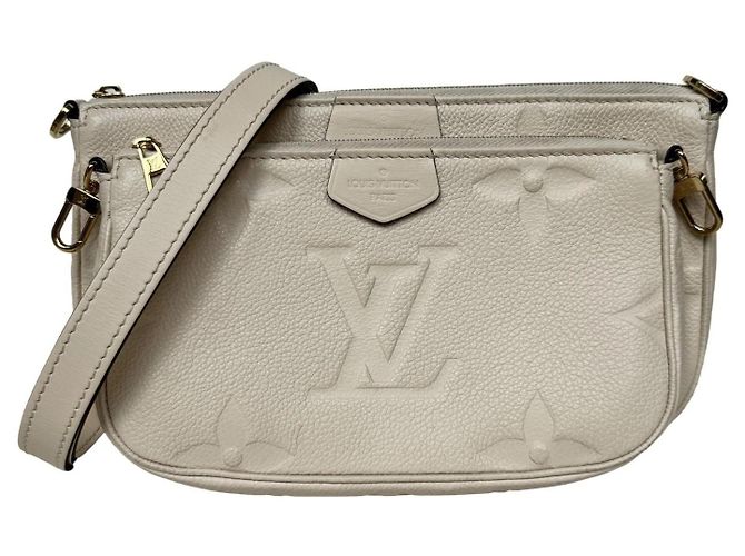 Louis Vuitton Multi Pochette Accessoires Monogram Empreinte Cream