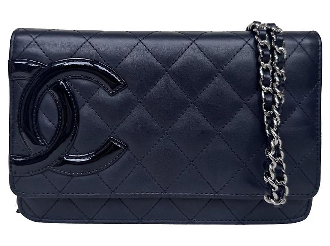 Chanel Cambon WOC Schwarz Lammleder