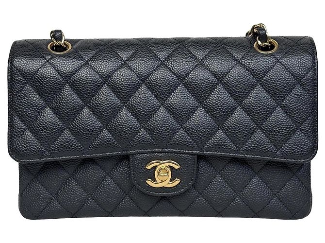 Classique Sac Chanel Classic Double Flap Medium Cuir Caviar Noir