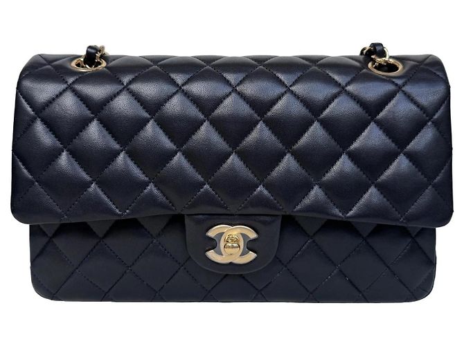 Classique Sac Chanel Classic Double Flap Medium Agneau Noir