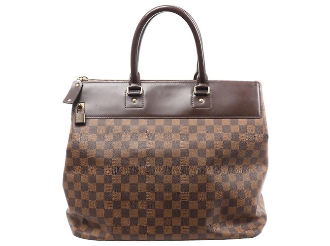 Bolso Louis Vuitton Greenwich Damier Ebene en marrón Roja