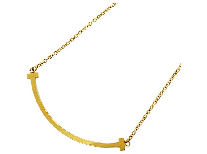 Autre Marque Collar Tiffany & Co. T Smile Small en oro amarillo de 18K