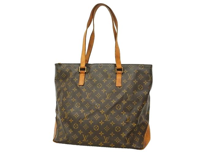 Louis Vuitton Monogram Cabas Mezzo Tote Bag Braun