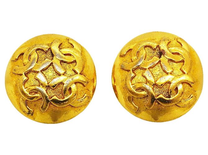 Orecchini a clip Chanel placcati oro D'oro
