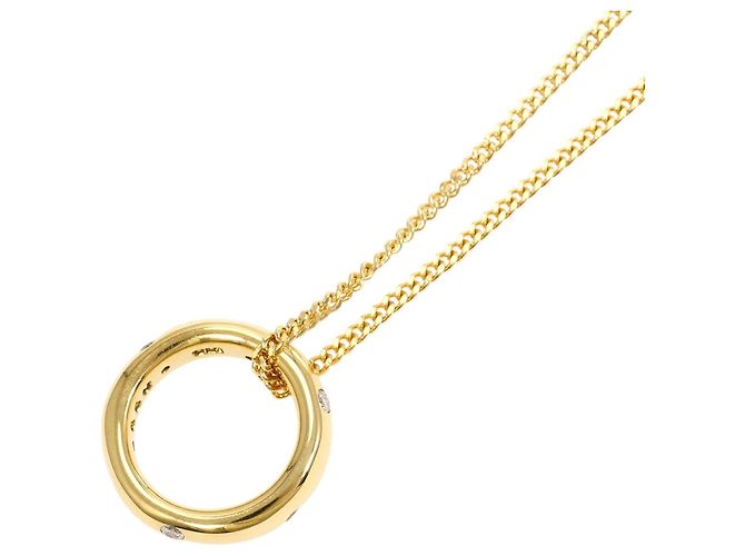Autre Marque Collar de oro amarillo 18K con diamante