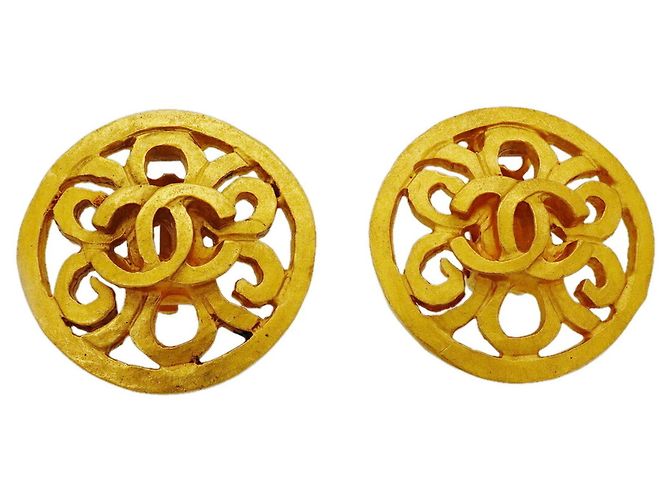 Boucles d'oreilles clips Chanel plaquées or