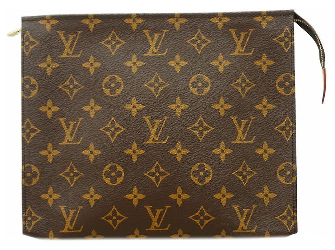 Louis Vuitton Monogram Pochette Toilette 26 Marrone