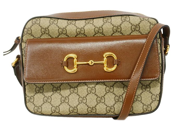 Borsa a tracolla Gucci GG Supreme Horsebit