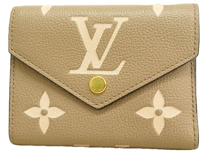 Louis Vuitton Tri-fold Geldbörse in Tourterelle und Cream Grau Roh
