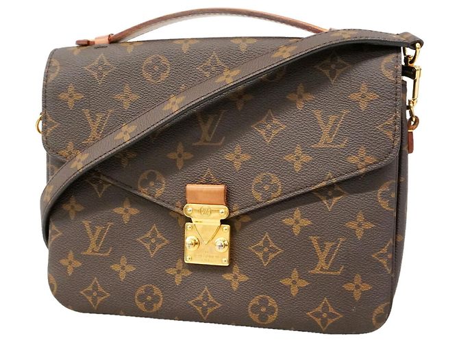 Sac à main Louis Vuitton Monogram Pochette Metis MM Marron