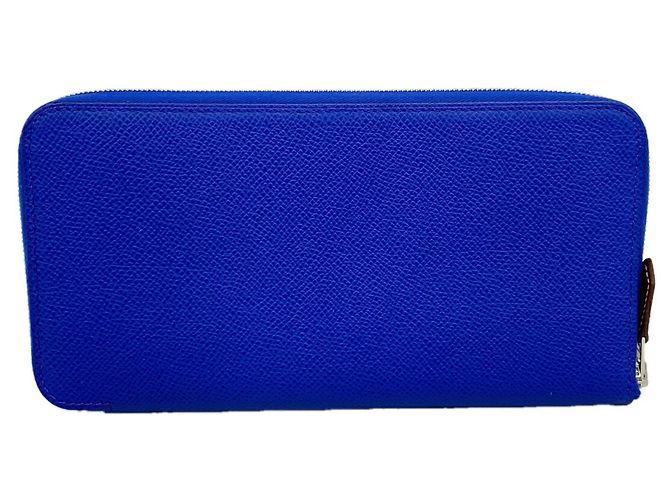 Hermès Cartera larga Hermes Azap en piel Epsom azul