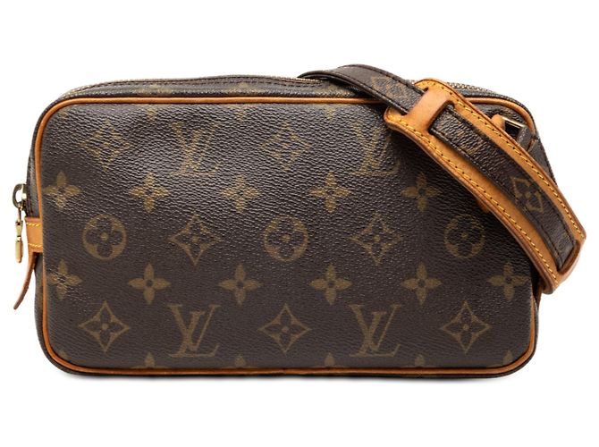 Borsa a tracolla Louis Vuitton Monogram Pochette Marly Marrone
