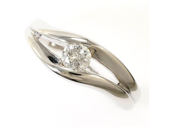 Autre Marque PT900 Platin-Ehering mit Diamant