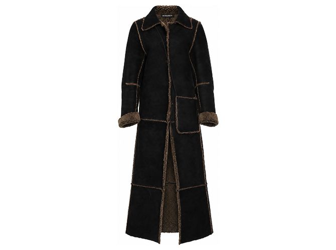 Ann Demeulemeester, brauner Maxi-Shearling-Mantel