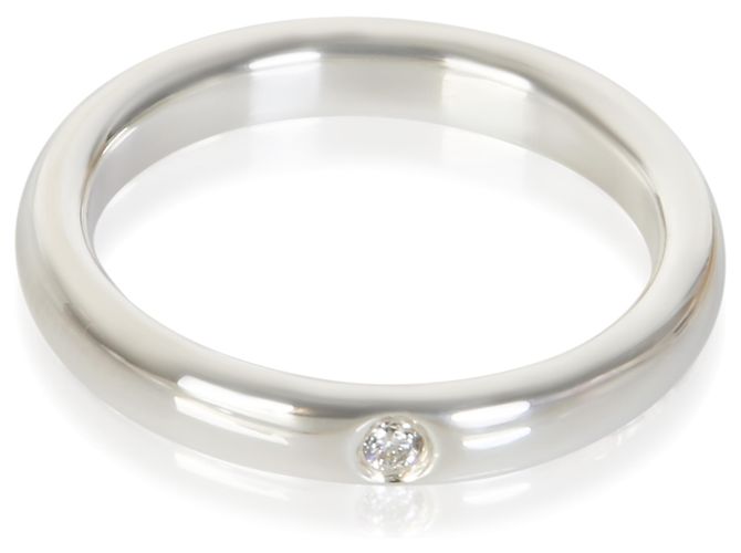 Tiffany & Co. Sterling Silver Diamond Elsa Peretti Stacking Ring