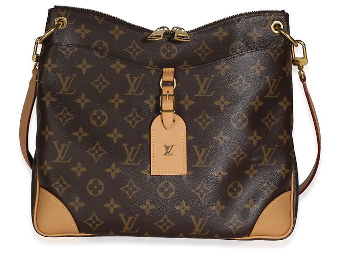 Louis Vuitton Natural Monogram Canvas Odeon MM Castaño