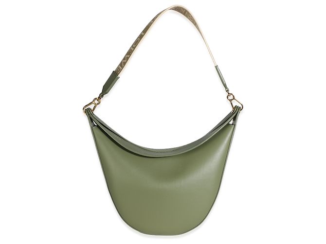 Sac Luna Medium en veau satiné Avocado Loewe Vert