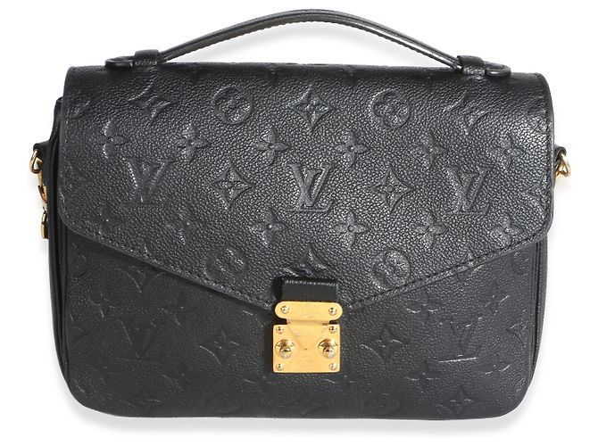Louis Vuitton Black Monogram Empreinte Pochette Metis Nero
