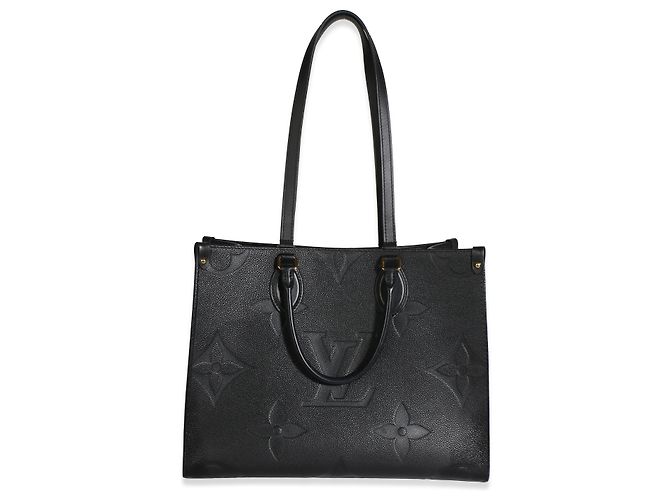 Louis Vuitton Black Giant Monogram Empreinte Onthego MM Noir
