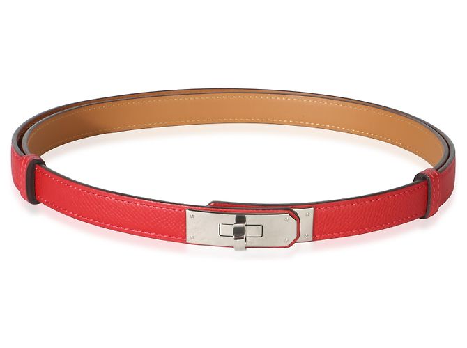 Hermès Rouge Casaque Epsom Kelly 18 Belt PHW