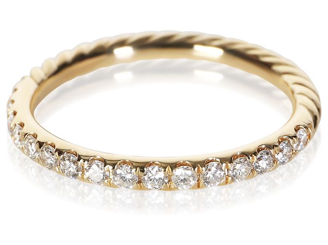 David Yurman Yellow Gold Diamond Eden Band Ring