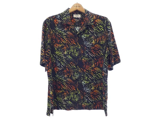 Céline Camisa de manga corta de seda CELINE Negro