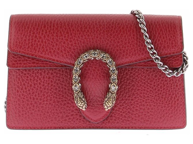 Bolso de mano Gucci de cuero rojo