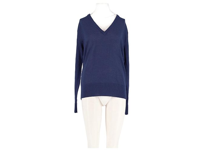 Autre Marque SMYTHE Pullover marineblau mit V Ausschnitt