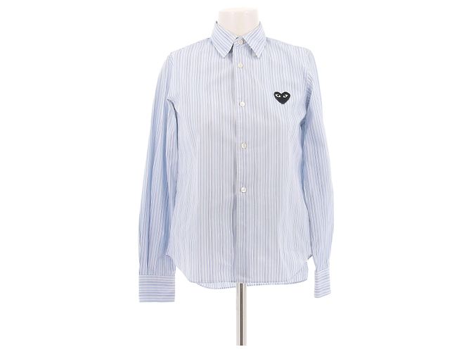 Autre Marque Camicia in cotone a righe blu PLAY COMME DES GARCONS