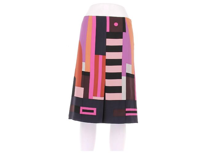 Hermès Gonna in seta multicolore