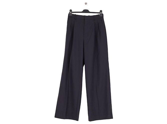 High Schwarze Wollhose