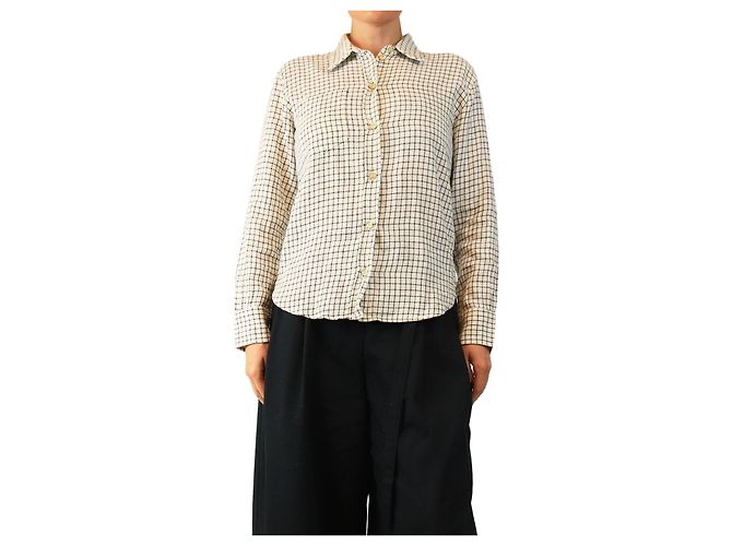 Isabel Marant Camicia Vittorio bianca e nera - size UK 10 Bianco