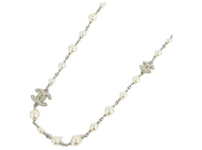 Collana Chanel 36121 Argento Bianco