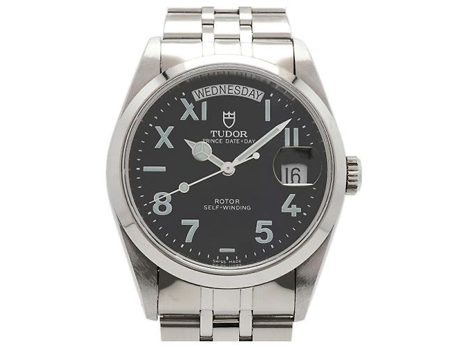 Autre Marque Orologio da uomo Tudor Prince Date-Day 76200 Quadrante Nero