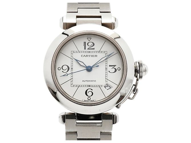 Orologio da uomo Cartier Pasha C W31074M7 Quadrante Argento