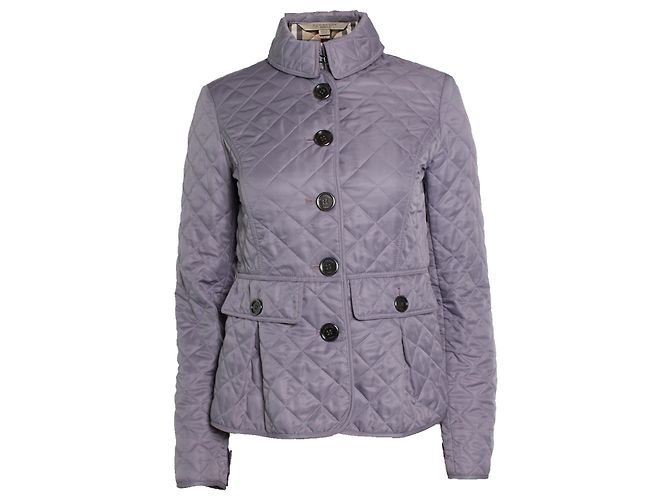 Burberry, lila purple gesteppte Windjacke